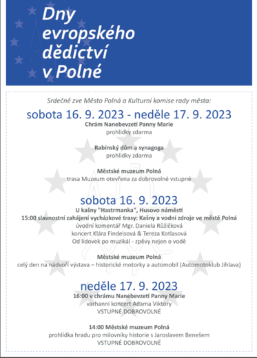 Dny evropského dědictví v Polné