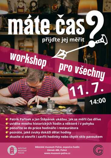 MÁTE ČAS? A máte čas v sobotu 11. 7. ve 14 hodin? Stavte se!