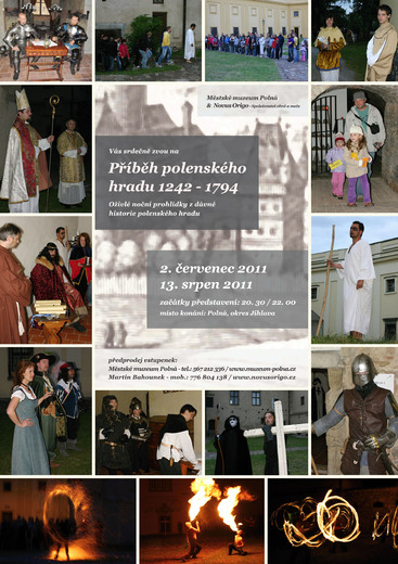 Noční prohlídky polenského hradu - Novus Origo 2011