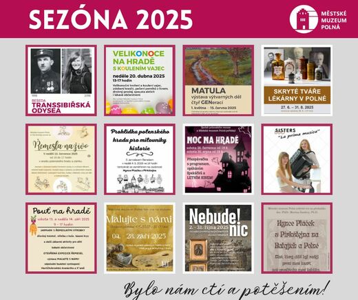NÁVŠTĚVNICKÁ SEZÓNA 2025 JE ZA NÁMI!
